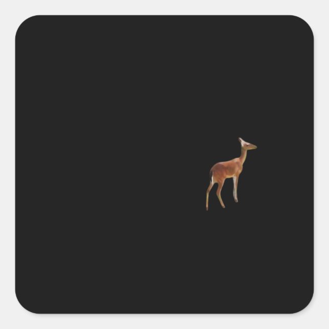 Oh Deer Minimal Design  Square Sticker (Front)