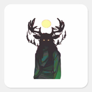 Oh Deer Minimal Design Square Sticker