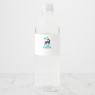 Oh Deer Minimal Design Water Bottle Label