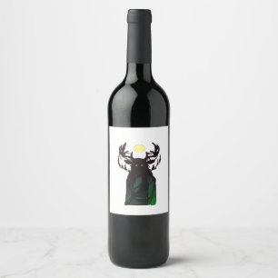 Oh Deer Minimal Design Wine Label
