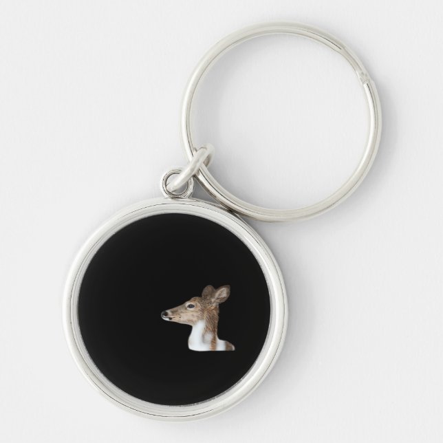 Oh Deer Minimal Modern Design Key Ring (Front)
