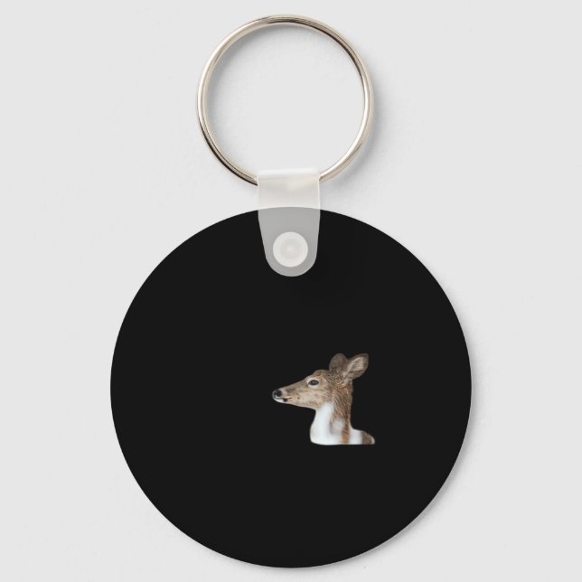 Oh Deer Minimal Modern Design Key Ring (Front)