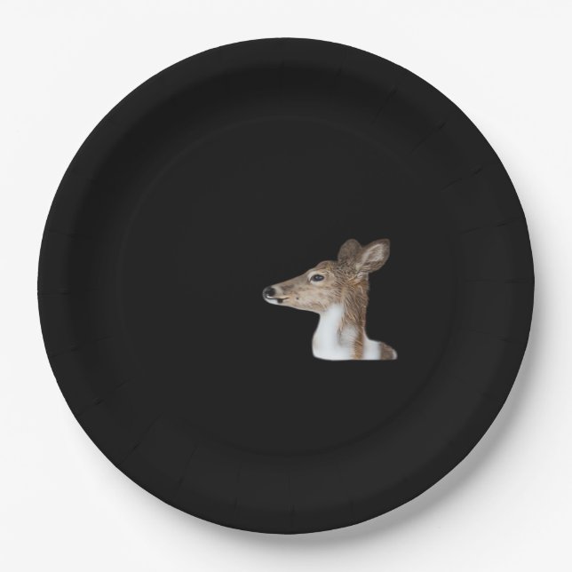 Oh Deer Minimal Modern Design Paper Plate (Front)