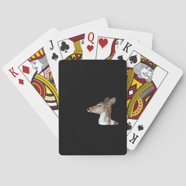 Oh Deer Minimal Modern Design Playing Cards (Back)