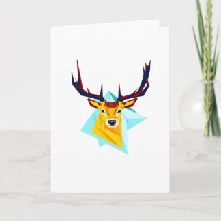 Oh Deer Minimal Rustic Style Folded Greeting Card