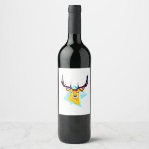 Oh Deer Minimal Rustic Style  Wine Label