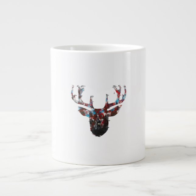 Oh Deer Minimal Style  Large Coffee Mug (Front)