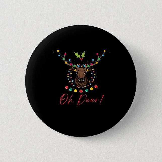 Oh Deer Modern Aesthetic  6 Cm Round Badge (Front)
