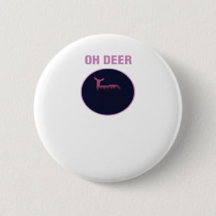 Oh Deer Modern Aesthetic 6 Cm Round Badge