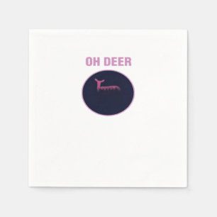Oh Deer Modern Aesthetic Napkin