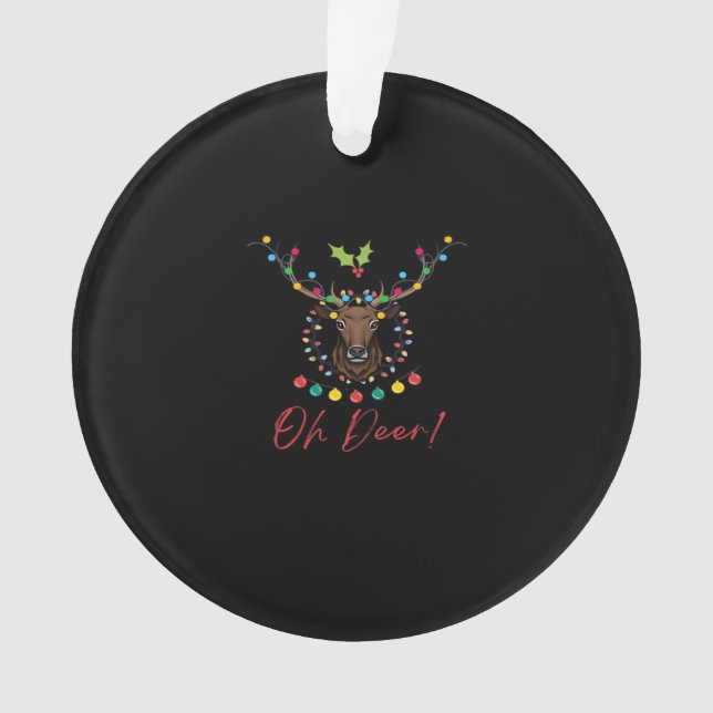 Oh Deer Modern Aesthetic Ornament (Front)