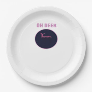 Oh Deer Modern Aesthetic Paper Plate