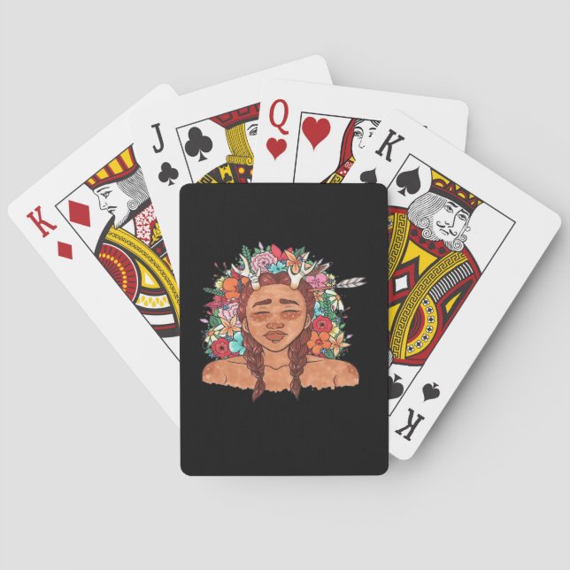 Oh Deer Modern Aesthetic  Playing Cards (Back)