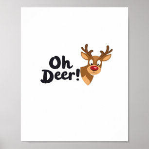Oh Deer Modern Aesthetic Style Poster