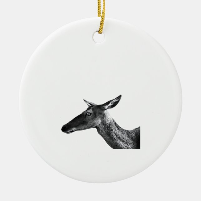 Oh Deer Modern Aesthetic Vibe Ornament (Front)