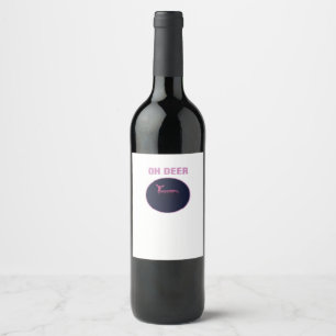Oh Deer Modern Aesthetic  Wine Label