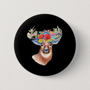 Oh Deer Modern Artistic Style  6 Cm Round Badge