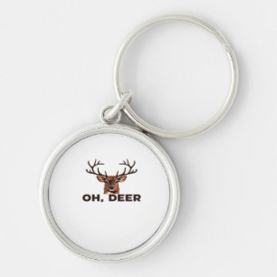 Oh Deer Modern Clean Design  Key Ring