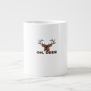 Oh Deer Modern Clean Design  Large Coffee Mug