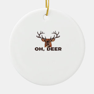 Oh Deer Modern Clean Design Ornament