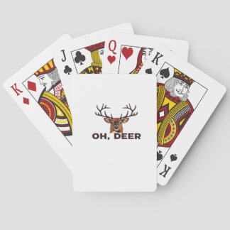 Oh Deer Modern Clean Design Playing Cards