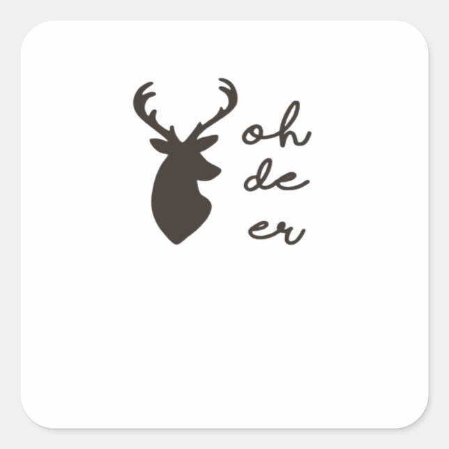 Oh Deer Modern Graphic Style  Square Sticker (Front)
