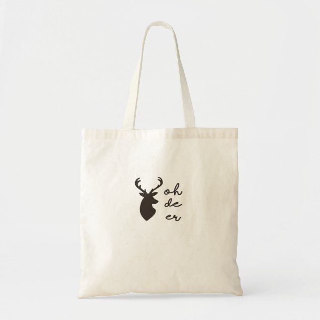 Oh Deer Modern Graphic Style Tote Bag (Front)