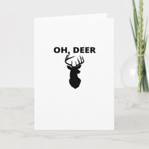 Oh Deer Oh Dear Whimsical Art Folded Greeting Card