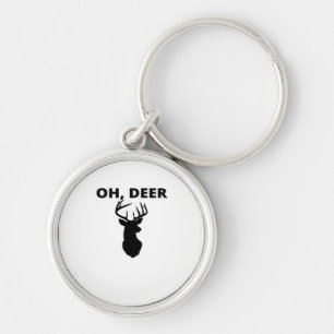 Oh Deer Oh Dear Whimsical Art Style Key Ring