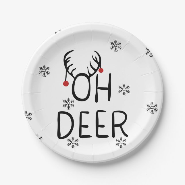 Oh, Deer! Paper Plate (Front)