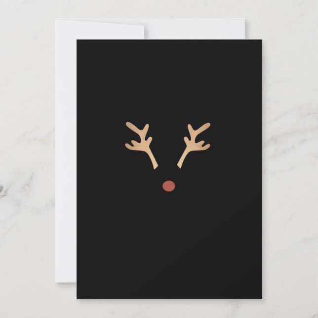 Oh Deer Playful Artistic Expression Holiday Card (Front)