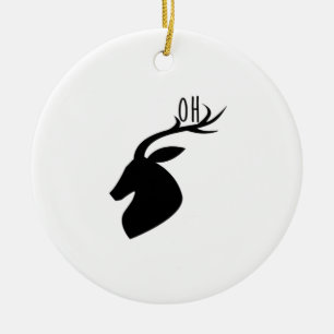 Oh Deer Pun Creative Style Ceramic Ornament