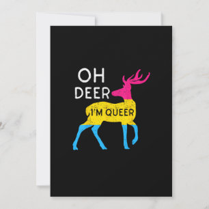 Oh Deer Queer Colorful Pride Flag Celebration Holiday Card
