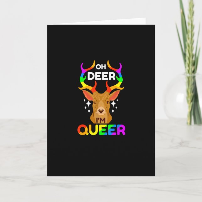 Oh Deer Queer Creative Modern Style Card