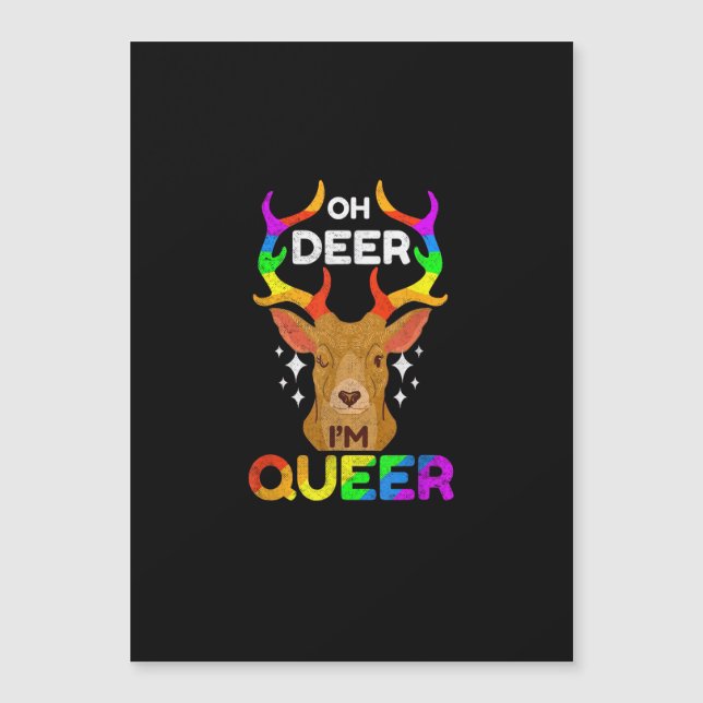 Oh Deer Queer Funny LGBTQ Pride Awareness  (Front)