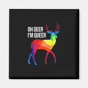 Oh Deer Queer LGBT Pride Celebration Design Magnet