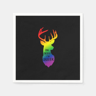 Oh Deer Queer Pride Celebration Funny LGBT Gift Napkin