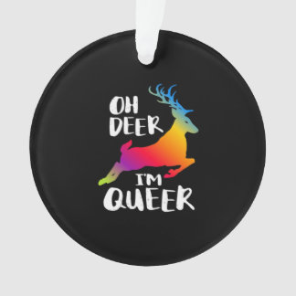 Oh Deer Queer Pride Minimal ArtistAcrylic Ornament