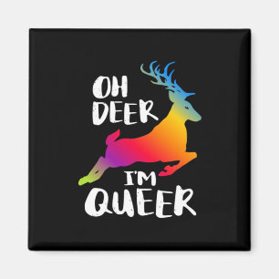 Oh Deer Queer Pride Minimal Artistic Style Magnet