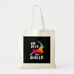 Oh Deer Queer Pride Minimal Artistic StyleTote Bag