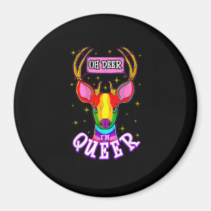Oh Deer Queer Pride Month Celebration Gift Magnet