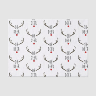 OH DEER Reindeer Christmas Holiday Festive Party Tissue Paper