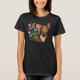 Oh Deer Reindeer Christmas Leopard Perfect Xmas T T-Shirt