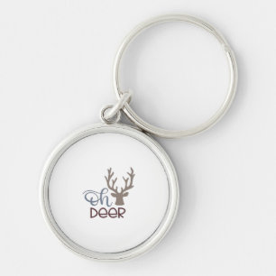 Oh Deer Retro Classic Design  Key Ring
