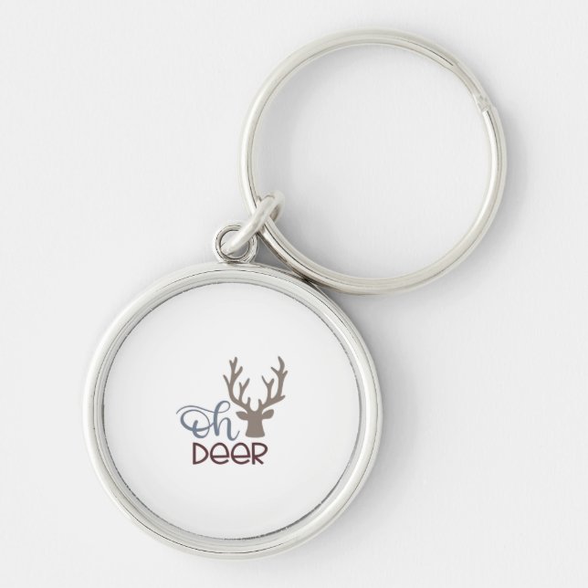Oh Deer Retro Classic Design  Key Ring (Front)