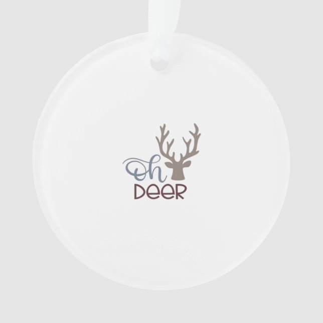 Oh Deer Retro Classic Design Ornament (Front)