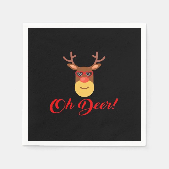 Oh Deer Retro Classic   Napkin (Front)