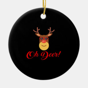 Oh Deer Retro Classic Ornament