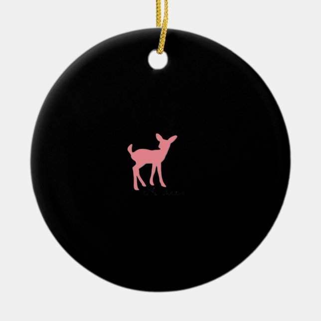 Oh Deer Retro Classic Style Ornament (Front)