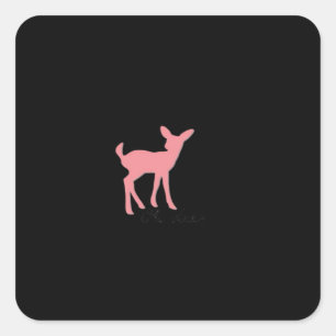 Oh Deer Retro Classic Style Square Sticker